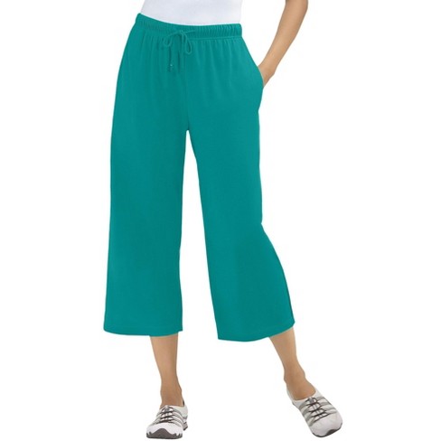 Woman Within Women's Plus Size Petite Sport Knit Capri Pant - M ...