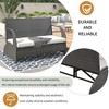 KTMBDW Patio Rattan Daybed, Wicker Loveseat Sofa that converts to four seats and a table, suitable for Garden Lawn Backyard - 4 of 4