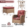 Gymojoy Outdoor Swivel Chair with Ottoman High Back Glider Chair with Soft Cushion - 2 of 4