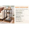 Yaheetech Tall End Table Accent Table, 30 in Industrial Side Table with Strong Wooden Shelves - 4 of 4