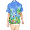 HAPPY BAY Women's Button Down Blouse Casual Summer Beach Party Shirt V Neck Blouse Short Sleeve Vacation Button Up Dress Hawaiian Shirts - 3 of 4
