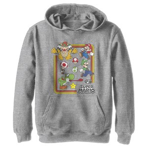 Boy's Nintendo Super Mario Rainbow Frame Pull Over Hoodie - 1 of 4