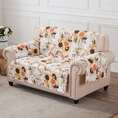 Greenland Home Somerset Quilted Reversible Furniture Cover, Gold