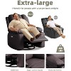 Faux Leather Swivel Rocking Recliner for Adults with Remote Control, Cup Holders, Lounge Chair for Living Room, Bedroom, Nursery - 4 of 4