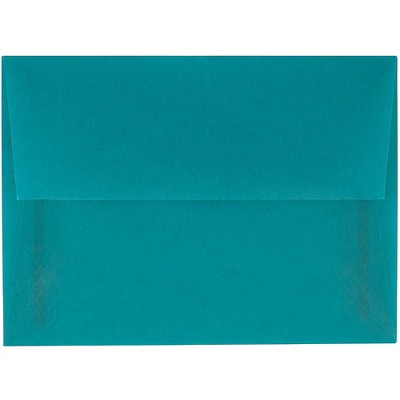 JAM Paper A6 Translucent Vellum Invitation Envelopes 4.75 x 6.5 Aqua Blue PACV664