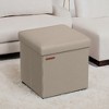 SONGMICS Storage Ottoman Bench Leather Ottoman with Storage - 2 of 4