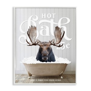 Stupell Industries Vintage Bathroom Moose Ad, 24" x 30" - 1 of 4