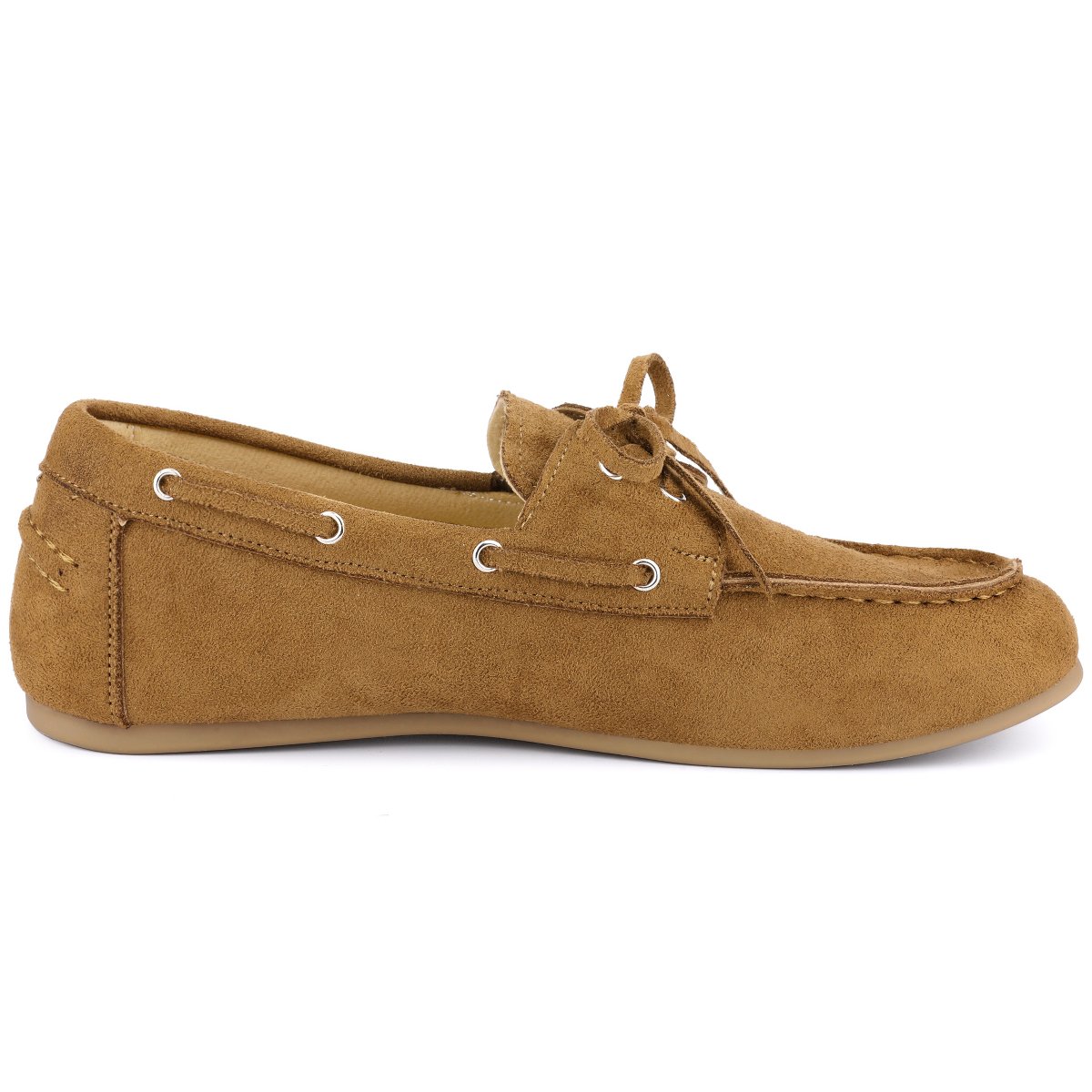 Женские туфли BLISSFUL STEP Women's Casual Closed Toe Slip on Flats Lace Up Loafers 8 Brown — фото 2