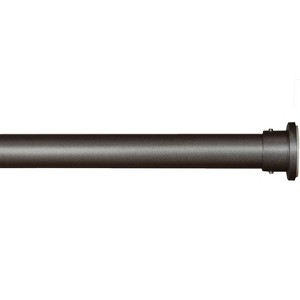 Versailles Indoor/Outdoor Stainless Steel Heavy Duty Curtain Tension Rod for Windows Graphite - 1 of 3