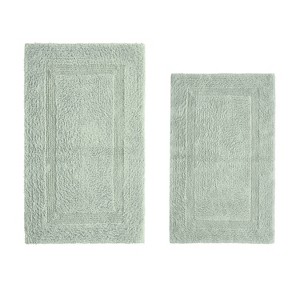 Lux Premium 100% Cotton Tufted Solid Reversible 2 Piece Bath Rug Set – Ultra-Soft, Water-Absorbent, Durable, Machine Washable Bathroom Rug - 1 of 4