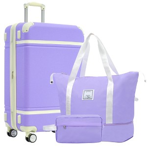 3pcs Hardshell Luggage Sets, 20/24/28 IN Suitcase with 2 Bags, TSA Lock, Spinner Wheels -ModernLuxe - 1 of 4