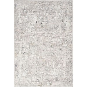Nourison Distinctive Geometric Abstract Indoor Area Rug Ivory Grey Blue 7'10" x 9'10" - 1 of 4