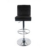 Sloan Adjustable Faux Leather Swivel Barstool Black - Boraam: Chrome Base, Counter to Pub Height - 4 of 4