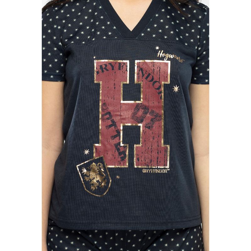 Harry Potter Girls' H Is For Harry Gryffindor Shirt And Pants Pajama Set Black, 4 of 7