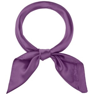 INSPIRE CHIC Women's Solid Color Satin Large Square Scarf Neckerchief Bandanas 35"x35" - 1 of 4