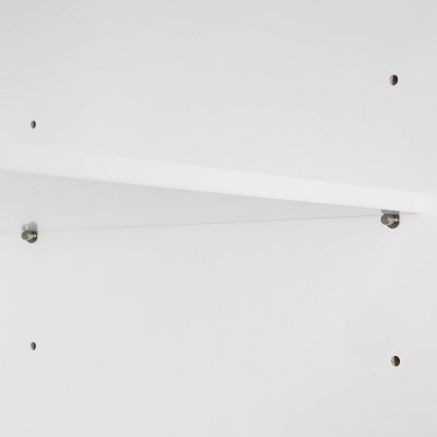 White Painted Mirrored Wall Mount Storage Cabinet with Adjustable Shelf