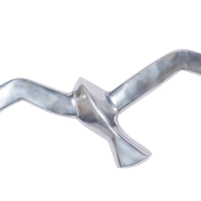 Set of 7 Aluminum Bird Floating Flock of Wall Decors Silver - Olivia &#38; May, 4 of 7