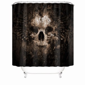 Scary Skull Shower Curtains for Bathroom Waterproof Fabric Bath Curtain Durable Soft Stylish Bathroom Decor 72x72 Inch - 1 of 1