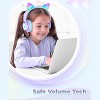 iClever Kids Headphones with Cat Ear Led Light Up, Safe Volume Limite Kids Wired Headphones with FunShare Foldable Over-Ear Headphones for - 4 of 4