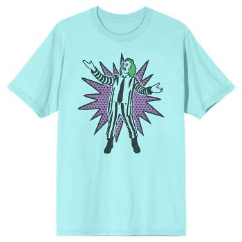 Beetlejuice Betelgeuse Purple Star Men's Celadon T-shirt