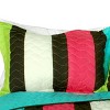 Slickblue 3 Piece Full/Queen, Soft Vermicelli Quilted Quilt and Shams, Quilt Set, Vertical Stripes, 9 Options - 2 of 4