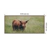 Kate and Laurel Framed Canvas Wall Art Print Highland Cow I by Laura Evans, 40 x 18 Sylvie Walnut Frame, Rustic Farmhouse, Animal Art for Wall Decor - 2 of 4