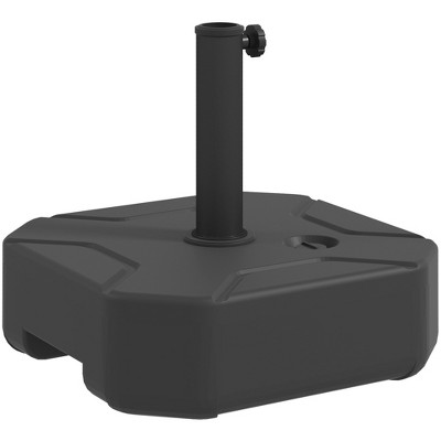 Outsunny Patio Umbrella Base Holder, Outdoor Umbrella Stand Base, Filled Up to 55lbs with Stand or 44lbs with Water for Garden, Poolside