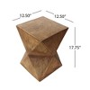 NAYSAYE Patio End Tables Waylon Side Table with Abstract Hourglass Design for Indoor and Outdoor Use, Beige, 20.5"*16.25"*16.25" - 3 of 4