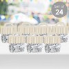 Big Dot of Happiness Tan Stripes - DIY Simple Party Clear Goodie Favor Bag Labels - Candy Bags with Toppers - Set of 24 - 2 of 4