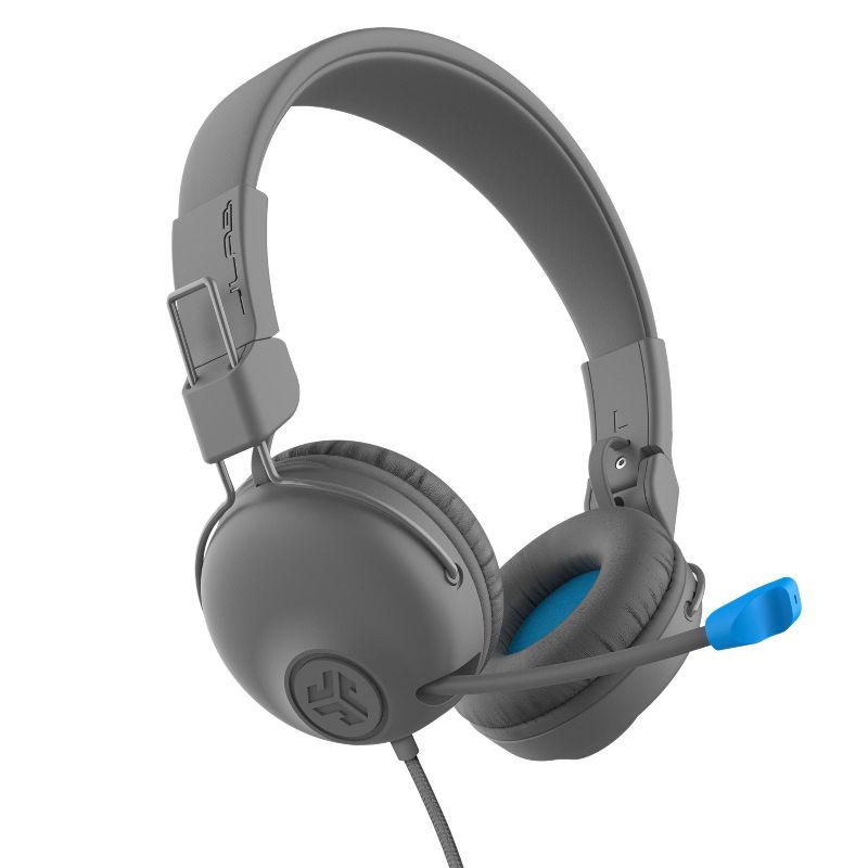 JLab JBuddies Learn Wired Kids Headphones - Gray/Blue, 1 of 12