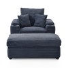 Grungis Corduroy Oversized Accent Chair with Ottoman,Sofa Chair with Large Seat,Modern Chair and Ottoman Sets for Bedroom,Reading Room - 4 of 4