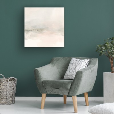 Muted Shoreline 24" x 24" Gray and White Canvas Art