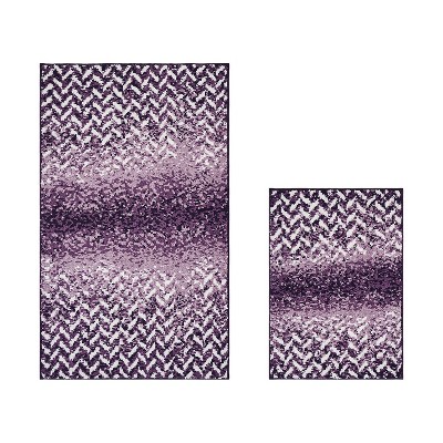 Casablanca Collection 100% Micro Polyester 2 Piece Bath Rug Set - Better Trends