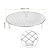 Unique Bargains Stainless Steel Barbecue Grill Net Round Cooling Rack Silver - 2 of 4