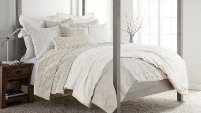 Aqua and White Zig Zag Cotton Euro Shams Set
