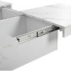 PAGED 47.2" Coffee Table, Modern Side Table with 4 Drawers and 2 Glass Door Storage Compartments, Center Table for Living Room, Bedroom - 4 of 4