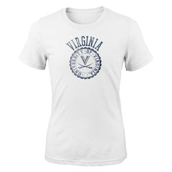 NCAA Virginia Cavaliers Girls' White Crew T-Shirt