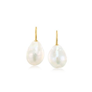 Ross-Simons 11-12mm Cultured Baroque Pearl Drop Earrings in 14kt Yellow Gold - 1 of 4