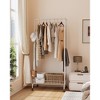 Garvee Garment Rack, Clothes Rack Standard Rod, Simple Rolling Metal Garment Rack, Clothes Organizer With Wheels for Bedroom, Living Room, White - 2 of 4