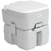 VisioGear 5.3 Gallon Portable Toilet for Adults, T-Type Water Outlets and Anti-Leak Handle Pump for Camping, Hiking, Travel, Grey, 15.7"*13"*16.9" - 2 of 4