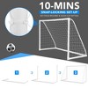 Costway 6 FT  x 4 FT Portable Kids Soccer Goal Quick Set-up for Backyard Soccer Training - 3 of 4