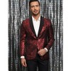 Men's Floral Tuxedo Jacket One Button Embroidered Dinner Suit Jackets Party Prom Wedding Blazer Coat - 3 of 4