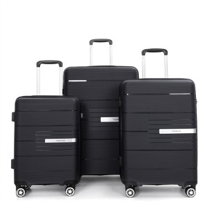 BEAFUP Hardshell Suitcase Double Spinner Wheels PP Luggage Sets Lightweight Durable Suitcase with TSA Lock, Set of 3(20/24/28) - 1 of 4