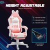 QingMoon Gaming Chair with Cat Ears, Adjustable Office Chair, Swivel Desk Chair, Faux Leather Computer Chair with Headrest for Office, Gaming - 3 of 4