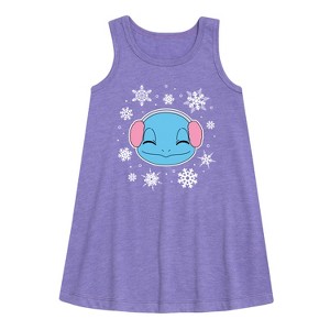 - Pokémon - Squirtle And Snowflakes Graphic Sleeveless Aline Dress - 1 of 3