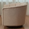 CAVINAS Swivel Accent Chair with High Backrest and Sloped Arms, Upholstered Club Armchair with 360-Degree Base for Living Room, Bedroom - 3 of 4