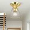 Livex Lighting Montgomery 1 - Light Flush Mount in  Polished Brass - 4 of 4