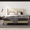 FUFU&GAGA Queen-Size Upholstered Bed Frame, Square shape,TB117 - Certified,Stable Slat Support - 3 of 4