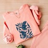 Simply Sage Market Birds and Leaves Lightweight Garment Dyed Sweatshirt - 3 of 4
