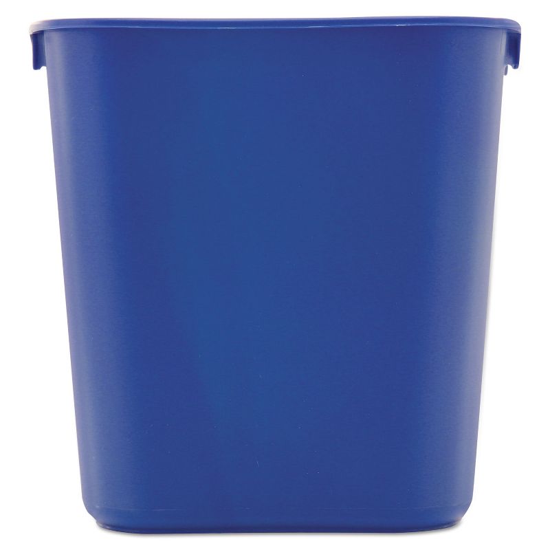Rubbermaid Commercial Small Deskside Recycling Container Rectangular Plastic 13.625qt Blue 295573BE, 3 of 6